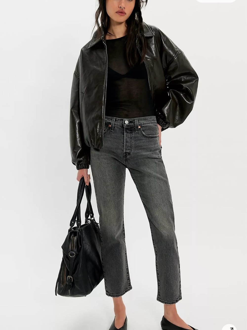 Levi’s Wedgie Straight High Rise Black Jeans Size 31 / 12